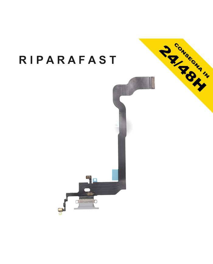CONNETTORE DI RICARICA PER APPLE IPHONE X BIANCO MICROFONO ANTENNA FLAT FLEX DOCK