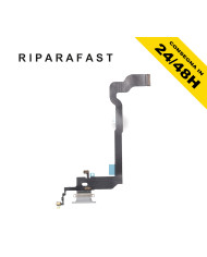 CONNETTORE DI RICARICA PER APPLE IPHONE X BIANCO MICROFONO ANTENNA FLAT FLEX DOCK