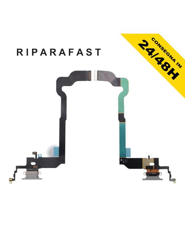 CONNETTORE DI RICARICA PER APPLE IPHONE X BIANCO MICROFONO ANTENNA FLAT FLEX DOCK