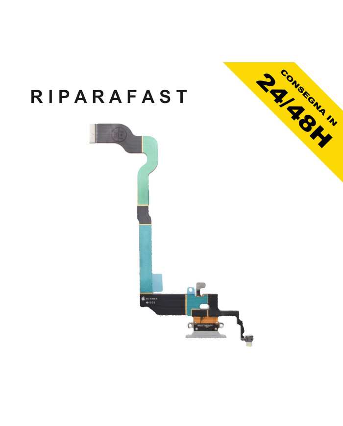 CONNETTORE DI RICARICA PER APPLE IPHONE X BIANCO MICROFONO ANTENNA FLAT FLEX DOCK