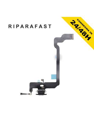 CONNETTORE DI RICARICA PER APPLE IPHONE XS A1920 NERO DOCK MICROFONO FLAT