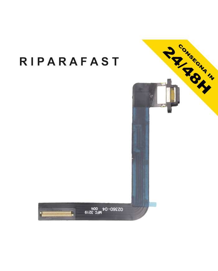 CONNETTORE DI RICARICA USB PER APPLE IPAD 10.2 2019 DOCK FLEX NERO