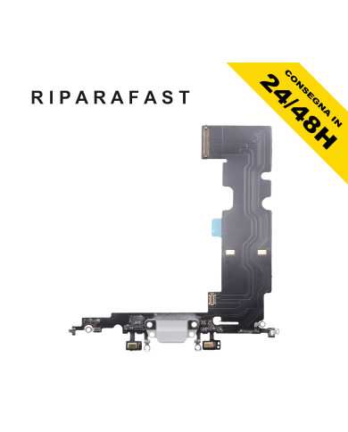 CONNETTORE PER IPHONE 8 PLUS APPLE DOCK RICARICA FLAT FLEX BIANCO