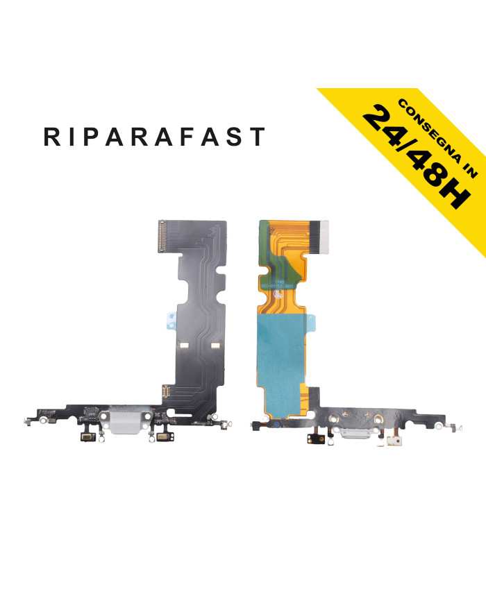 CONNETTORE PER IPHONE 8 PLUS APPLE DOCK RICARICA FLAT FLEX BIANCO