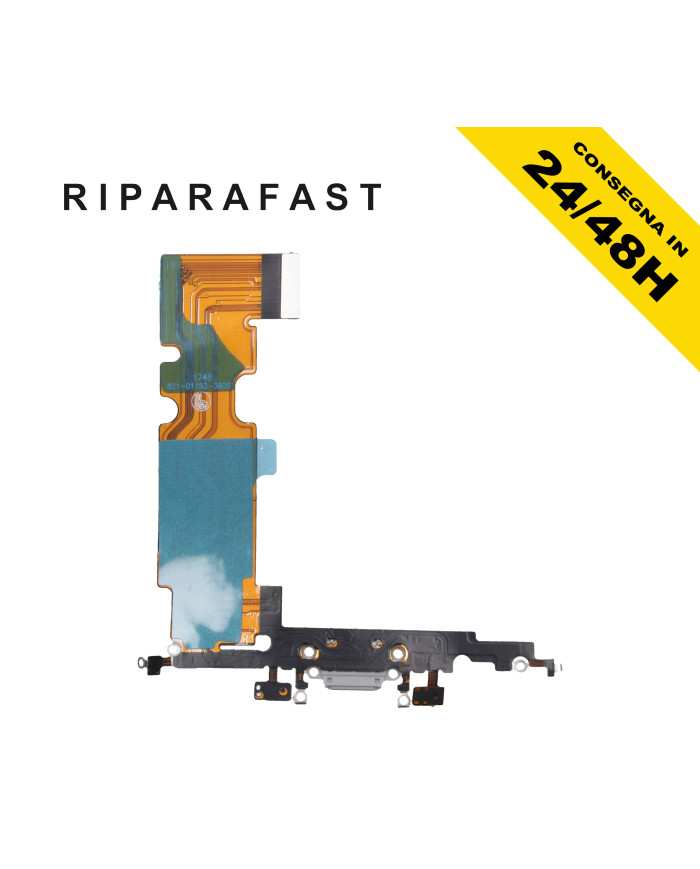 CONNETTORE PER IPHONE 8 PLUS APPLE DOCK RICARICA FLAT FLEX BIANCO