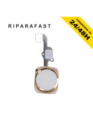 TASTO HOME CENTRALE IPHONE 6 6G ORO GOLD BUTTON FLAT FLEX APPLE
