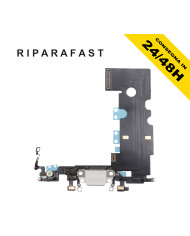 CONNETTORE DI RICARICA PER APPLE IPHONE SE 2020 MICROFONO FLAT DOCK CARICA NERO