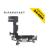 CONNETTORE DI RICARICA PER APPLE IPHONE 13 MICROFONO FLAT DOCK CHIP CARICA BIANCO