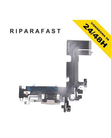 CONNETTORE DI RICARICA PER APPLE IPHONE 13 MICROFONO FLAT DOCK CHIP CARICA BIANCO