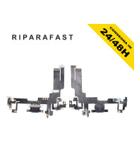 CONNETTORE DI RICARICA PER APPLE IPHONE 14 PLUS DOCK NERO MICROFONO CHARGER FLEX