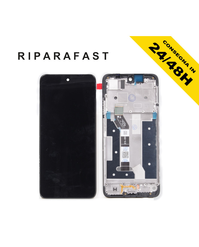 DISPLAY LCD TOUCH SCREEN FRAME PER MOTOROLA MOTO G35 XT2433 SCHERMO VETRO NERO