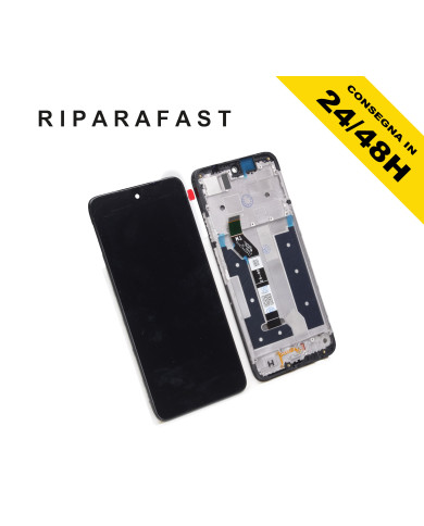 DISPLAY LCD TOUCH SCREEN FRAME PER MOTOROLA MOTO G35 XT2433 SCHERMO VETRO NERO