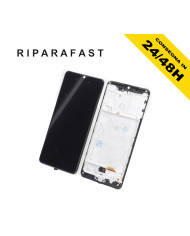 DISPLAY CON FRAME PER SAMSUNG GALAXY A31 SM-A315F LCD OLED PARI ORIGINALE TOUCH VETRO