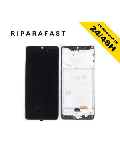 DISPLAY CON FRAME PER SAMSUNG GALAXY A31 SM-A315F LCD OLED PARI ORIGINALE TOUCH VETRO