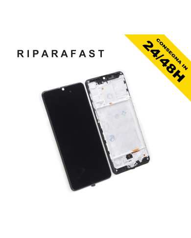 DISPLAY CON FRAME PER SAMSUNG GALAXY A31 SM-A315F LCD OLED PARI ORIGINALE TOUCH VETRO