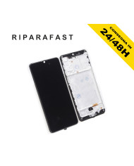 DISPLAY CON FRAME PER SAMSUNG GALAXY A31 SM-A315F LCD OLED PARI ORIGINALE TOUCH VETRO