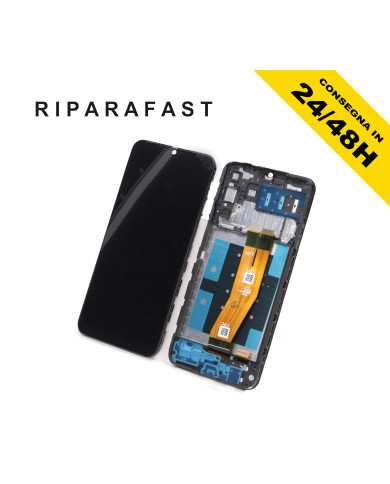 LCD DISPLAY PER SAMSUNG GALAXY A14 4G SM-A145 R P CON FRAME TOUCH VETRO SCREEN