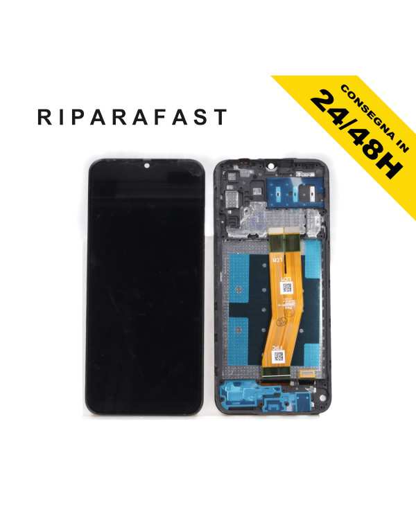 LCD DISPLAY PER SAMSUNG GALAXY A14 4G SM-A145 R P CON FRAME TOUCH VETRO SCREEN