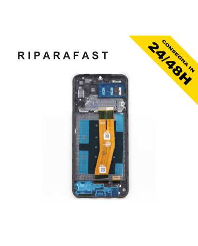 LCD DISPLAY PER SAMSUNG GALAXY A14 4G SM-A145 R P CON FRAME TOUCH VETRO SCREEN