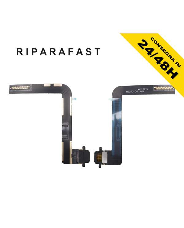 CONNETTORE DI RICARICA PER APPLE iPad 7 gen. A2197 A2200 A2198 NERO FLEX DOCK