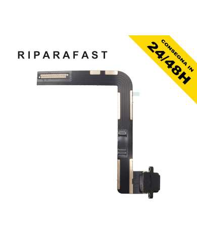 CONNETTORE DI RICARICA PER APPLE iPad 7 gen. A2197 A2200 A2198 NERO FLEX DOCK