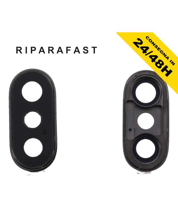 Vetrino Lente Fotocamera iPhone X Nero | Riparafast SRLS