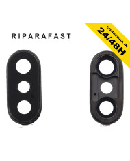 Vetrino Lente Fotocamera iPhone X Nero | Riparafast SRLS