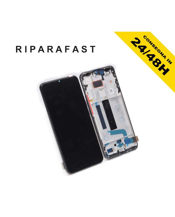 DISPLAY CON FRAME PER XIAOMI MI 10 LITE M2002J9G M2002J9E LCD OLED NERO TOUCH SCREEN