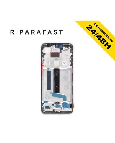 DISPLAY CON FRAME PER XIAOMI MI 10 LITE M2002J9G M2002J9E LCD OLED NERO TOUCH SCREEN
