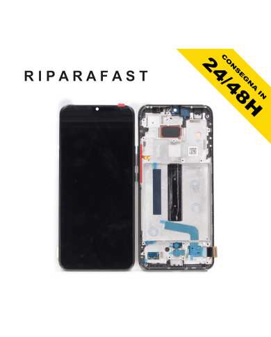 DISPLAY CON FRAME PER XIAOMI MI 10 LITE M2002J9G M2002J9E LCD OLED NERO TOUCH SCREEN