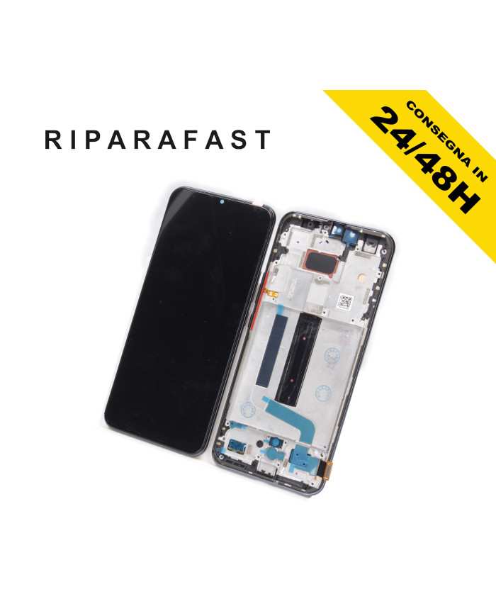 DISPLAY CON FRAME PER XIAOMI MI 10 LITE M2002J9G M2002J9E LCD OLED NERO TOUCH SCREEN