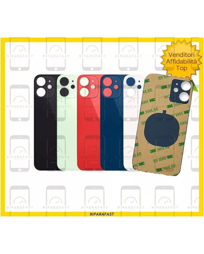 BACK COVER VETRO POSTERIORE IPHONE 12 BIG HOLE