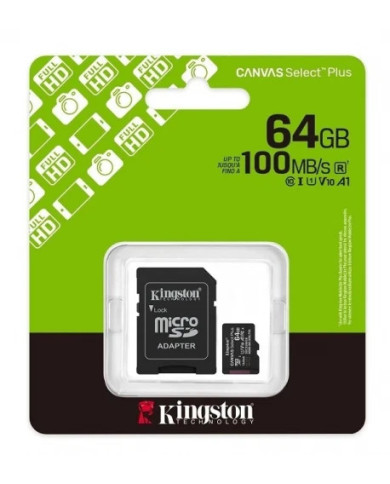 MEMORIA MICROSD KIGSTONE 64GB CL10 CANVAS SDCS3/64GB