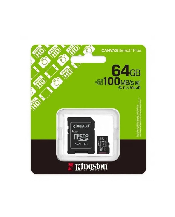 MEMORIA MICROSD KIGSTONE 64GB CL10 CANVAS SDCS3/64GB