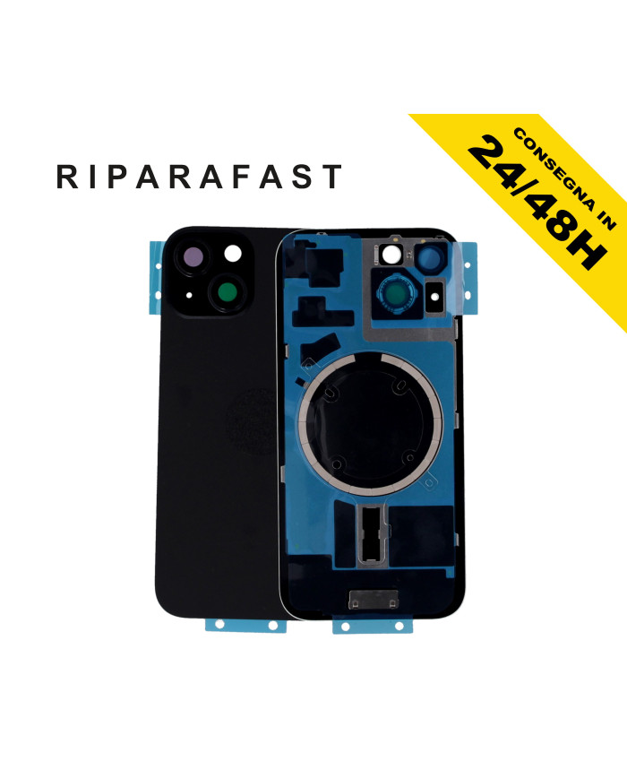 BACK COVER POSTERIORE IPHONE 15 COMPLETO FRAME MAGSAFE VETRO SCOCCA