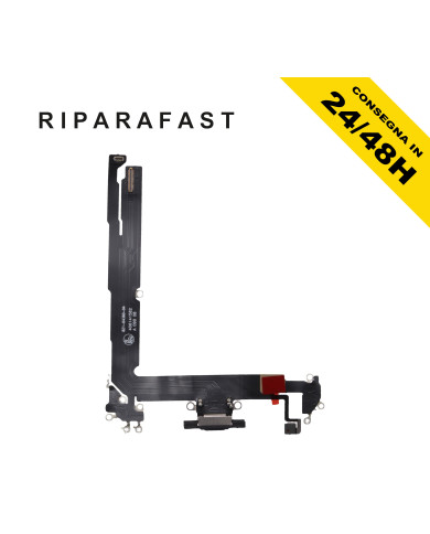 CONNETTORE RICARICA APPLE IPHONE 16 PLUS ANTENNA MICROFONO DOCK DI CARICA NERO