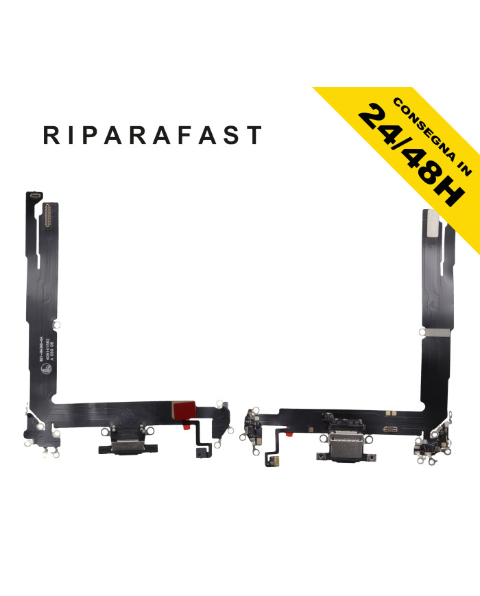 CONNETTORE RICARICA APPLE IPHONE 16 PLUS ANTENNA MICROFONO DOCK DI CARICA NERO
