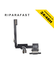 CONNETTORE RICARICA APPLE IPHONE 16 PRO MICROFONO ANTENNA DOCK CARICA NERO