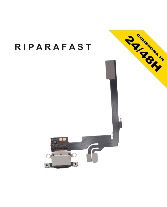 CONNETTORE RICARICA APPLE IPHONE 16 PRO MICROFONO ANTENNA DOCK CARICA NERO