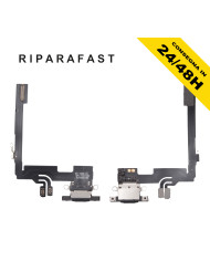 CONNETTORE RICARICA APPLE IPHONE 16 PRO MICROFONO ANTENNA DOCK CARICA NERO