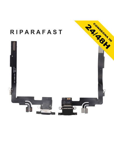 CONNETTORE RICARICA APPLE IPHONE 16 PRO MAX ANTENNA DOCK CARICA NERO MICROFONO
