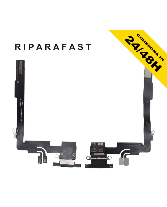 CONNETTORE RICARICA APPLE IPHONE 16 PRO MAX ANTENNA DOCK CARICA NERO MICROFONO