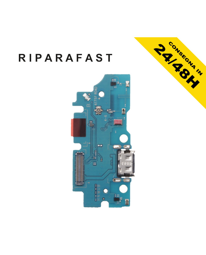 PCB CONNETTORE ORIGINALE SAMSUNG GALAXY A17 4G A175 FLAT DOCK CARICA MICROFONO