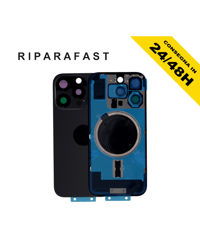 BACK COVER VETRO SCOCCA POSTERIORE IPHONE 16 PRO COMPLETO MAGSAFE FRAME