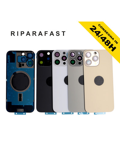 BACK COVER VETRO SCOCCA POSTERIORE IPHONE 16 PRO MAX COMPLETO MAGSAFE FRAME