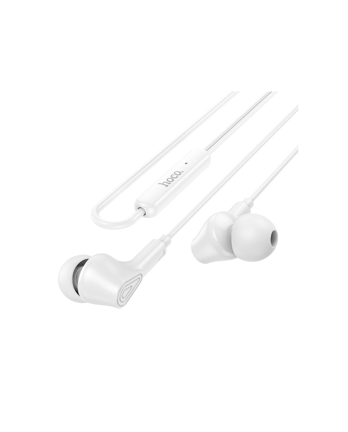 CUFFIE AURICOLARI CON MICROFONO 1,2 METRI JACK 3,5MM BIANCHE HOCO M102
