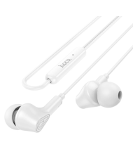 CUFFIE AURICOLARI CON MICROFONO 1,2 METRI JACK 3,5MM BIANCHE HOCO M102