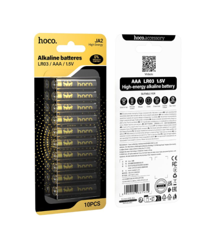 BATTERIA MINISTILO AAA ALCALINA R3 HOCO JA2 CONFEZIONE 10 PEZZI