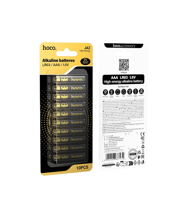 BATTERIA MINISTILO AAA ALCALINA R3 HOCO JA2 CONFEZIONE 10 PEZZI