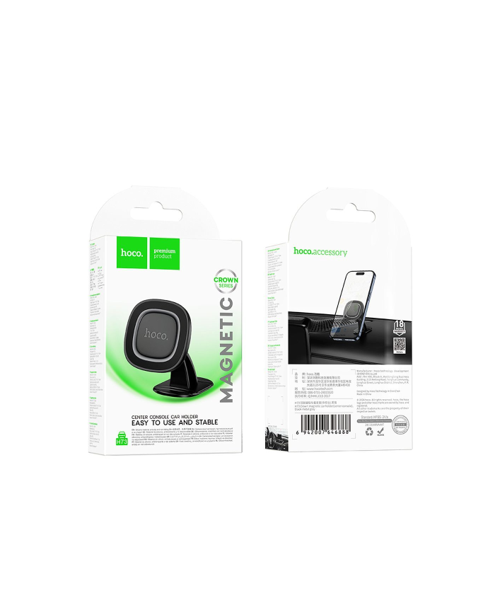 SUPPORTO PER SMARTPHONE PER AUTO CON CALAMITA MAGNETICA UNIVERSALE HOCO H73 NERO